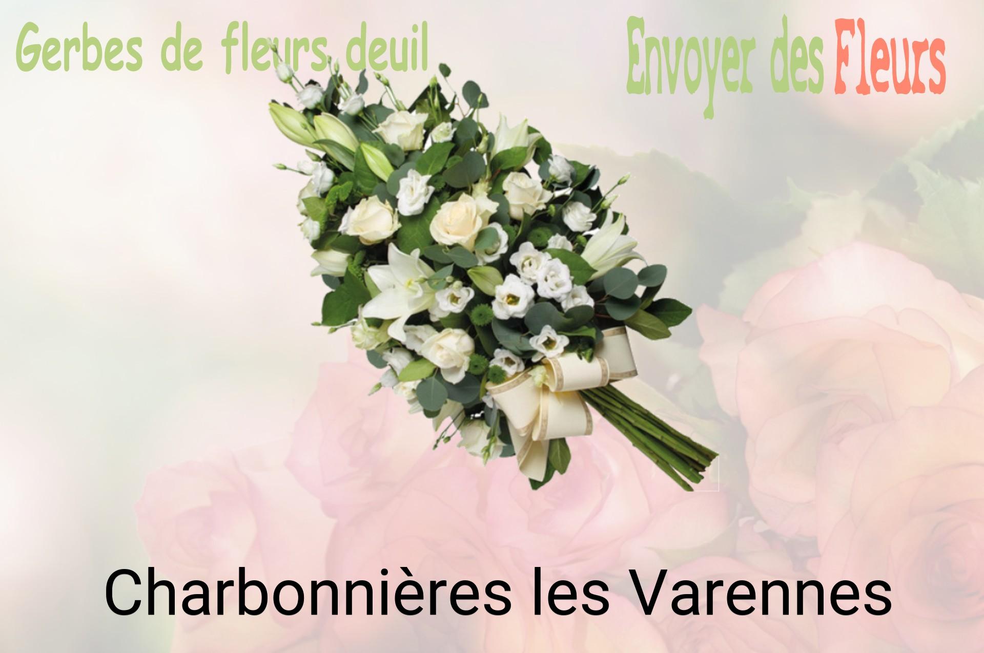 Gerbe de fleurs de deuil livrée à Charbonnières-les-Varennes